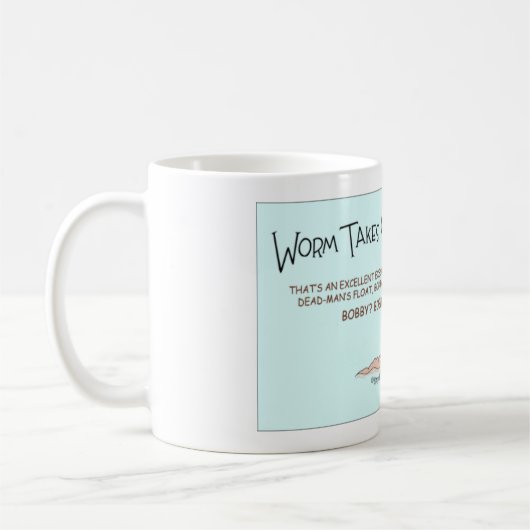 Die Wurm-Schwimmen-Lektion Kaffeetasse (Links)