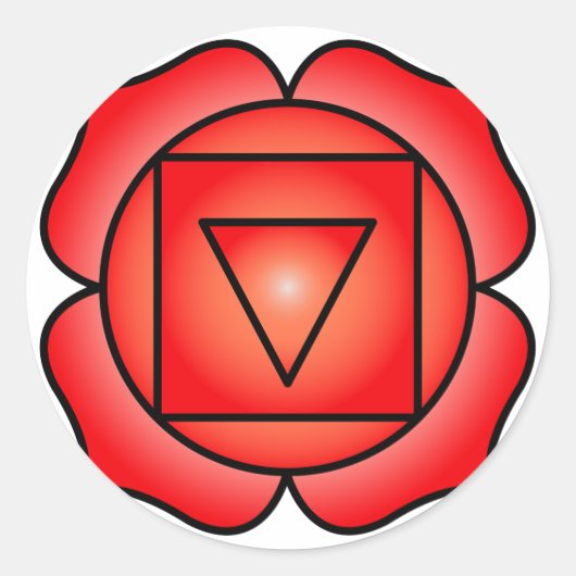 Die Wurzel der Chakra Runder Aufkleber (Vorderseite)