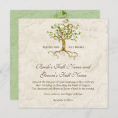 Die Wurzeln des Baumes Antiqued der Ehe Einladung (Vorne/Hinten)