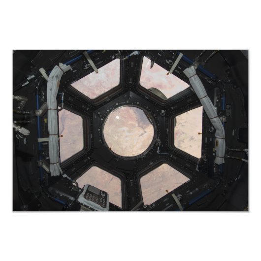 Die Wüste der Sahara, die durch die Fenster sichtb Fotodruck (Vorne)