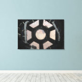 Die Wüste der Sahara, die durch die Fenster sichtb Leinwanddruck (Insitu (Holzboden))