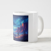 Die Wüste im Südwesten der Nacht Jumbo-Tasse (Vorderseite Rechts)