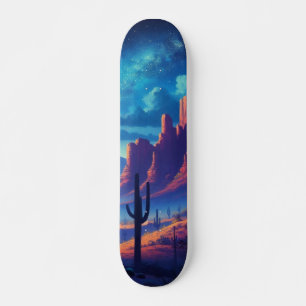 Die Wüste im Südwesten der Nacht Skateboard
