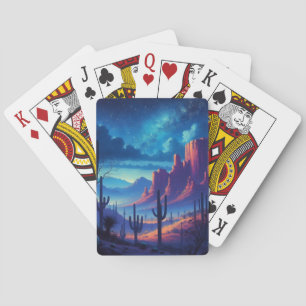 Die Wüste im Südwesten der Nacht Spielkarten