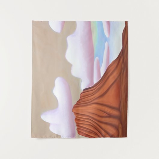 Die Wüste im Südwesten und die Minimalistische Kun Wandteppich (Vorderseite)