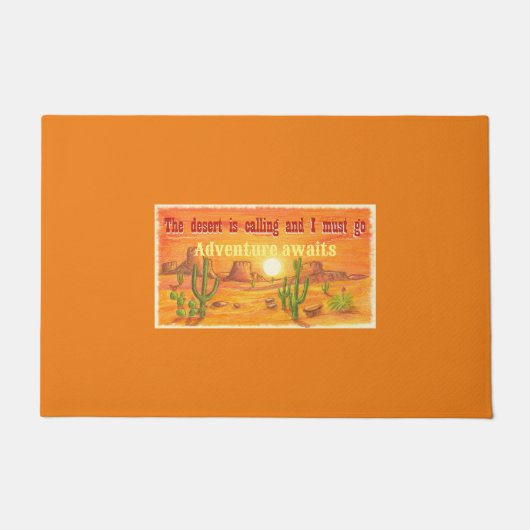 Die Wüste nennt Sonnenuntergangslandschaft maßgesc Fußmatte (Vorderseite)