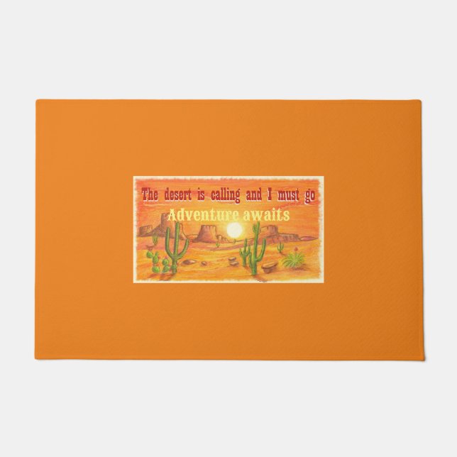 Die Wüste nennt Sonnenuntergangslandschaft maßgesc Fußmatte (Vorderseite)