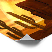 Die Wüstenlandschaft im Freien Poster (Ecke)