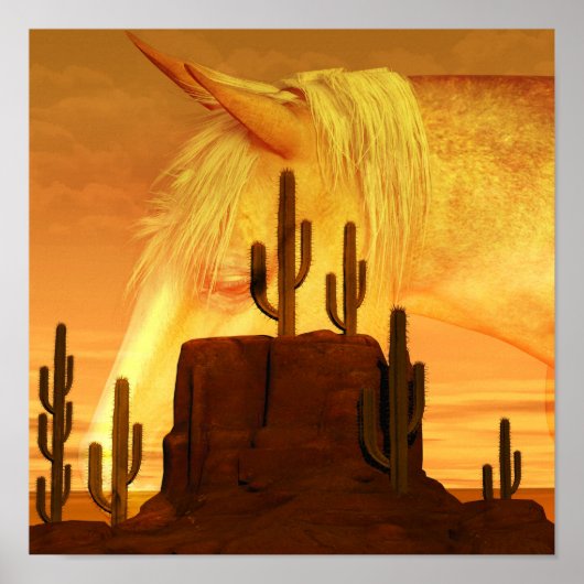 Die Wüstenlandschaft im Freien Poster (Vorne)