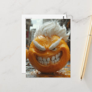 Die wütende furchteinflößende Orange Postkarte