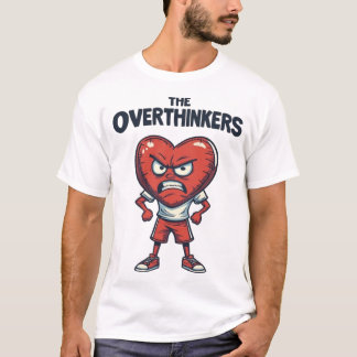 Die wütende Herz-Cartoon-Maske der Überdenker Somm T-Shirt