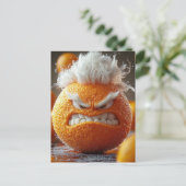 Die wütende Orange Frucht Postkarte (Stehend Vorderseite)