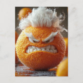 Die wütende Orange Frucht Postkarte (Vorderseite)