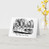 Die wütende Tee-Party-Alice im Wunderland-Karte Karte (Gelbe Blume)