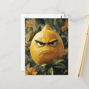 Die wütende Zitronenfrucht Postkarte