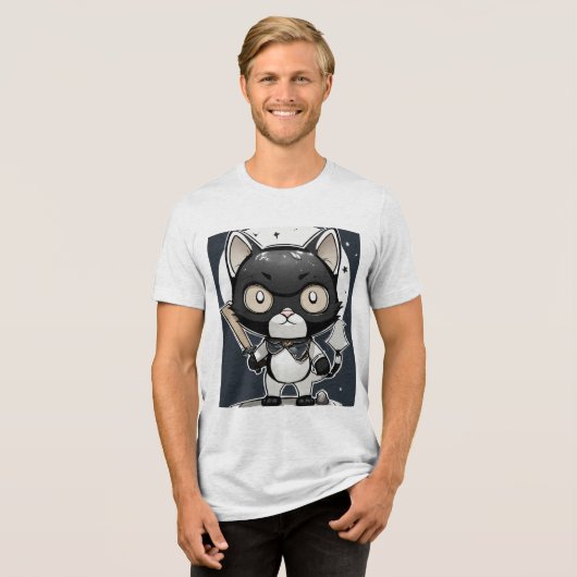 Die Wutkatze Tri-Blend Shirt (Vorderseite voll)