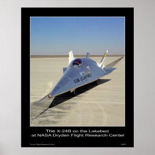 Die X-24B auf dem Seeufer im NASA Dryden Center Poster