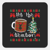Die X-Max-Saison für Weihnachten Quadratischer Aufkleber (Vorderseite)