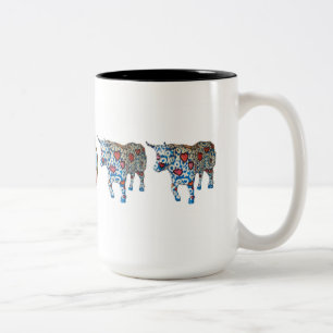 "Die x und den O'x in Ochsen einsetzend" 15 Zweifarbige Tasse