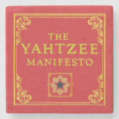 Die Yahtzee-Manifesto-Untersetzer Steinuntersetzer (Vorderseite)