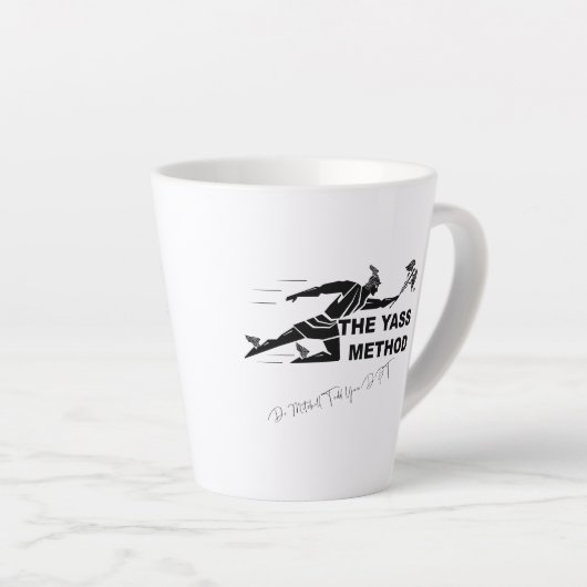 Die Yass-Methode signierte Latte Cup Milchtasse (Rechte Ecke)