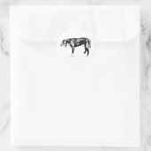 Die Yawn - Bully Mix Silhouette Runder Aufkleber (Tasche)