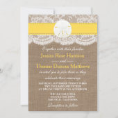 Die Yellow Sand Dollar Beach Hochzeitskollektion Einladung (Vorderseite)