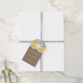 Die Yellow Sand Dollar Beach Hochzeitskollektion Geschenkanhänger (Mit Garn)