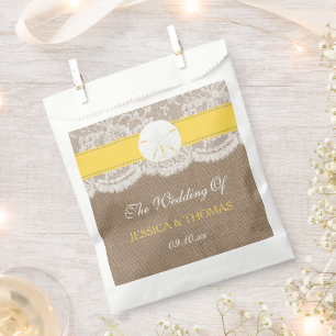 Die Yellow Sand Dollar Beach Hochzeitskollektion Geschenktütchen