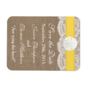 Die Yellow Sand Dollar Beach Hochzeitskollektion Magnet (Horizontal)