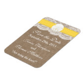 Die Yellow Sand Dollar Beach Hochzeitskollektion Magnet (Linke Seite)