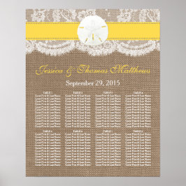 Die Yellow Sand Dollar Beach Hochzeitskollektion Poster