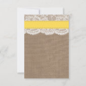 Die Yellow Sand Dollar Beach Hochzeitskollektion RSVP Karte (Rückseite)