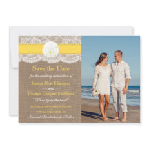 Die Yellow Sand Dollar Beach Hochzeitskollektion