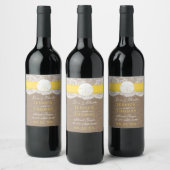 Die Yellow Sand Dollar Beach Hochzeitskollektion Weinetikett (Flaschen)