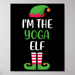 Die Yoga-Elfen-Familie passend zur Weihnachtsgrupp Poster