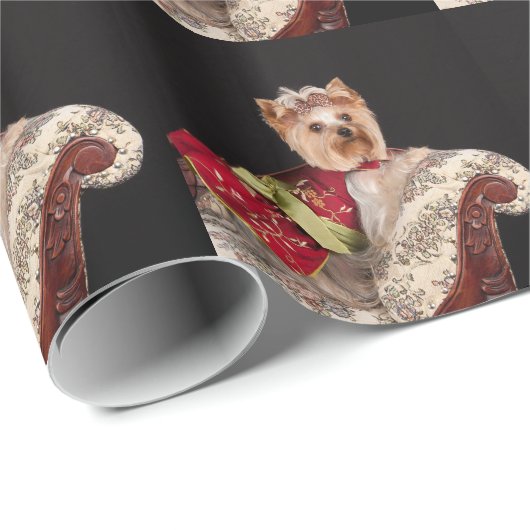 Die Yorkie Königin Geschenkpapier (Rolleneckpunkt)