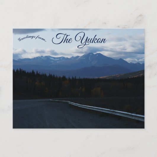 Die Yukon-Landschaft Postkarte (Vorderseite)