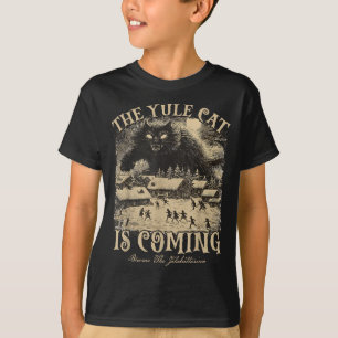 Die Yule-Katze kommt Isländische Weihnachtskatze M T-Shirt