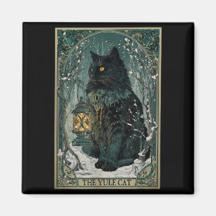Die Yule-Katze Tarotkarte Weihnachten Magnet