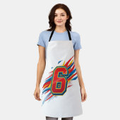 "Die Zahl 6: Ein Symbol der Harmonie und Liebe" Schürze (Getragen)