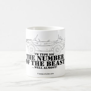 die Zahl des Tieres …fast! Kaffeetasse