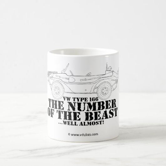 die Zahl des Tieres …fast! Kaffeetasse (Mittel)