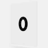 Die Zahl Null (0) in schwarz Acrylschild (Winkel)