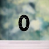 Die Zahl Null (0) in schwarz Acrylschild (Neutral)
