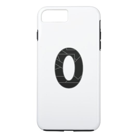 Die Zahl Null (0) in schwarz Case-Mate iPhone Hülle (Rückseite)