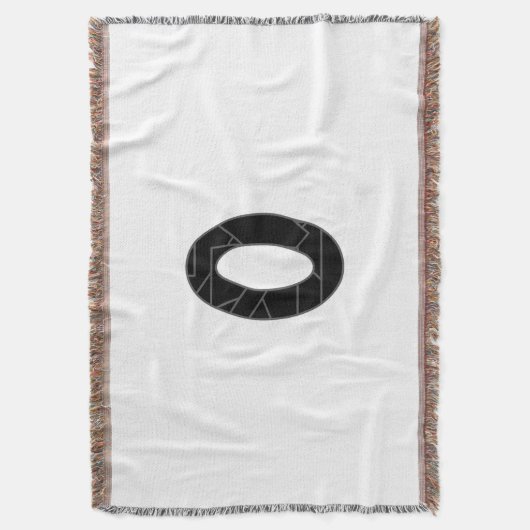 Die Zahl Null (0) in schwarz Decke (Vorderseite Vertikal)