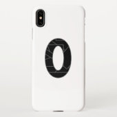 Die Zahl Null (0) in schwarz iPhone Hülle (Rückseite)