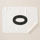 Die Zahl Null (0) in schwarz Sherpadecke (Vorderseite (Horizontal))