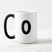 Die Zahl Null (0) in schwarz Verwandlungstasse (Links)